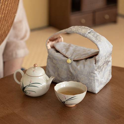 新中式茶事包茶杯杯一壶主人布包收纳便携茶壶收纳袋茶具一杯包