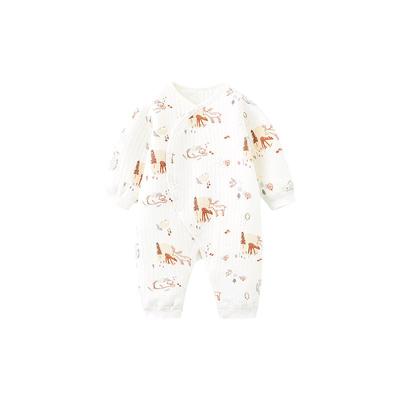 童泰婴儿连体衣宝宝保暖提花哈衣