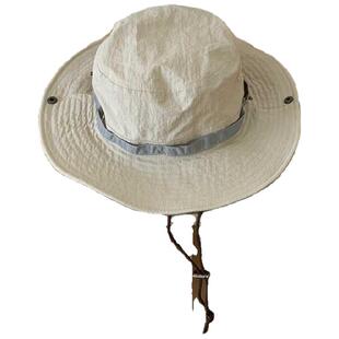 ins同款户外登山帽遮阳帽防紫外线夏速干渔夫帽防晒帽子大檐防晒