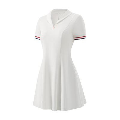 天使季节速干网球裙连衣裙2026新款V领羽毛球服女运动瑜伽裙套装