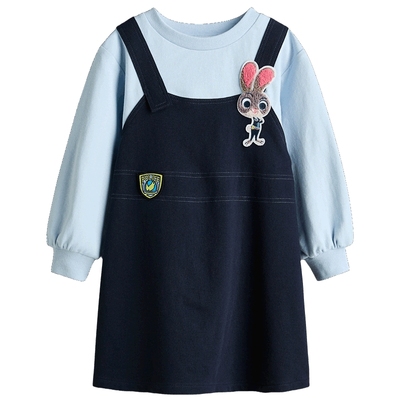 【疯狂动物城联名】HM童装儿童女童裙子印花卫衣公主裙1318138