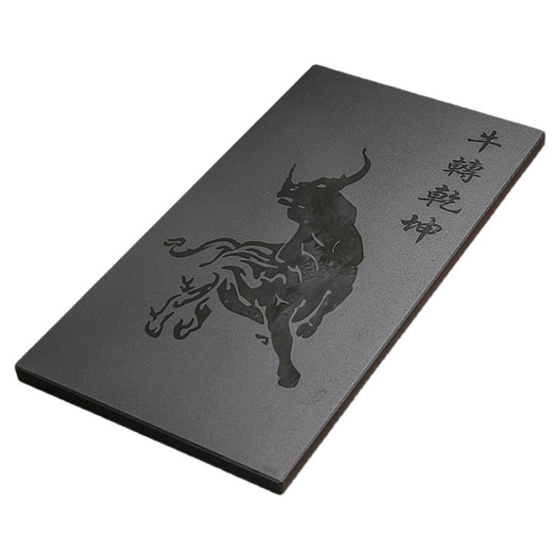 茶桌茶盘烧水电磁炉泡茶壶空位20*37乌金石嵌入式覆盖板定制尺寸