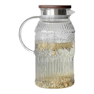 太阳花玻璃冷水壶家用客厅耐高温大容量水壶储水凉白开水杯泡茶壶