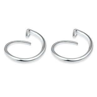 实心999纯银耳环小耳圈纯银饰品 定做耳钉耳骨圈男女时尚防过敏