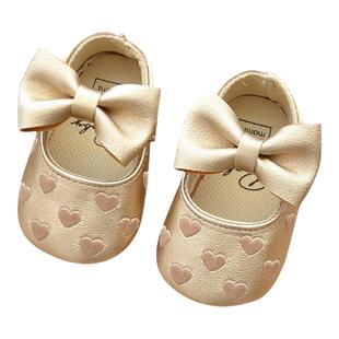 2025春秋款0-1女宝宝学步鞋柔软防滑软底婴儿鞋子绣花公主单凉鞋