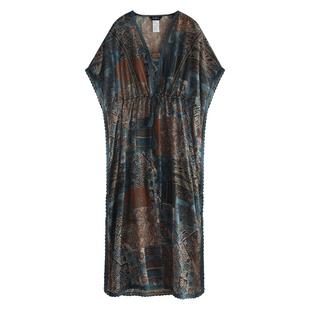 COCOBELLA绒雪纺印花连衣裙7米+蕾丝镶边长裙吊带裙两件套FR7067