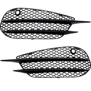 适用15-18奔驰C级前风刀雾灯饰条C200L亮条中网改装C180L后风刀