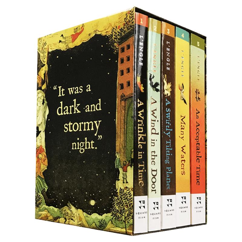 梅格时空大冒险全5册套装 英文原版 The Wrinkle in Time 时间的皱折 皱纹 褶皱 时间的五重奏 青少年儿童文学 全进口英语书籍