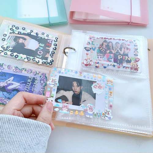韩系咕咔卡套册收纳收纳贴纸相册明信片式透明本照片本活页插页