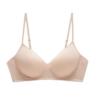 日系夏季超薄款真丝无钢圈文胸薄模杯无痕运动睡眠内衣少女小胸罩