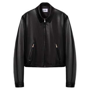 ANDAHALF 设计师品牌26春夏新品简约短款皮夹克外套上衣SOLSOL