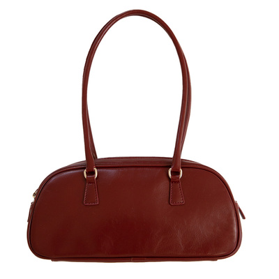 whiterm韩版百搭油腊皮单肩包