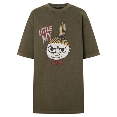 MOOM联名夏款雪花斑驳棉质T恤