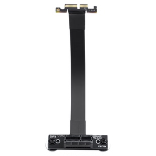 PCI-E X1 3.0显卡扩展卡延长线台式机DMA板子显卡延长线竖装10CM 90度连接线网卡弯头无视显卡遮挡