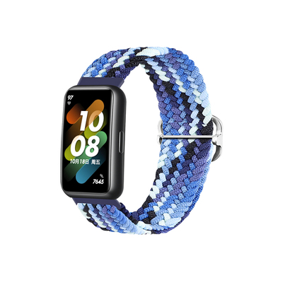 适用华为手环7/8/9/10表带编织回环弹力表链智能运动7nfc腕带华为9表带尼龙魔术贴band8代男女夏天透气配件