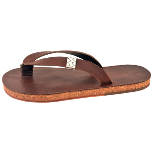 visvim cantq牛皮软木真皮底复古休闲夹脚凉拖手工防臭真皮人字拖