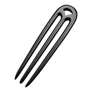 双钗发簪古风黑檀木簪子盘发发钗复古U钗U型钗可爱汉服头饰短发