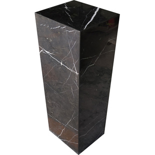 黑色大理石底座中式摆件玄关客厅摆件底座增高台石材花盆底座定制