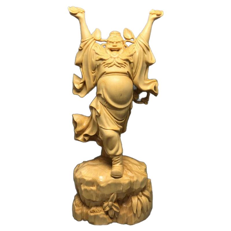 桧木实木雕天师钟馗神像摆件家居
