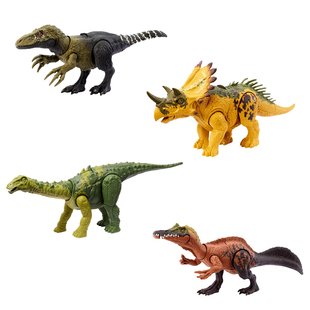 美泰侏罗纪世界狂野声效系列恐龙多角色互动玩具模型手办男孩礼物