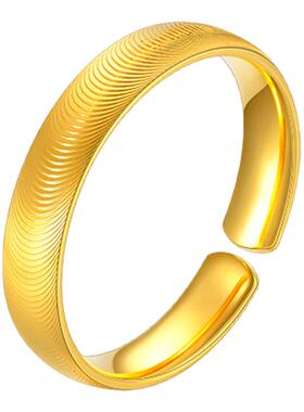 中国珠宝足银猫眼开口戒指