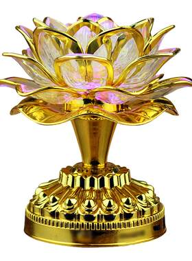 子宸LED七彩莲花灯佛前长明供灯