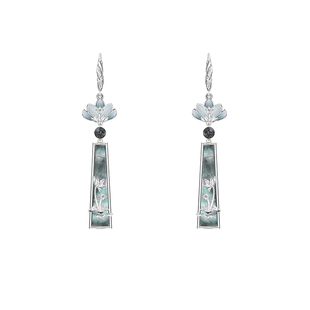 MASW麻秀原创设计清漪系列国潮复古莲花耳环新中式轻奢时尚耳坠新