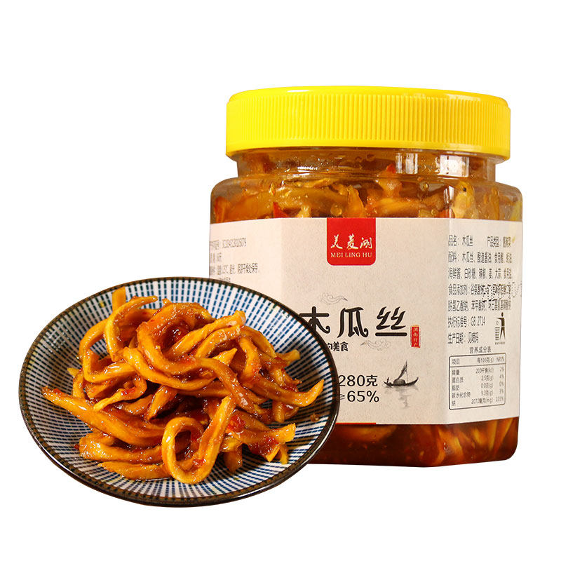袋装500g湖南特产木瓜丝干条丁酱菜香辣脆爽口咸小下饭菜