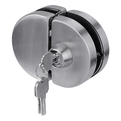 青尚免开孔不锈钢玻璃门锁