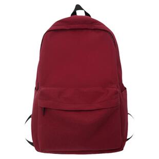 纯色简约ins书包女日系大学生背包初中生大容量中学生轻便双肩包