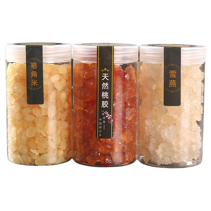 桃胶雪燕皂角米组合装3斤大份量罐装无杂质云南天然非特级1500克