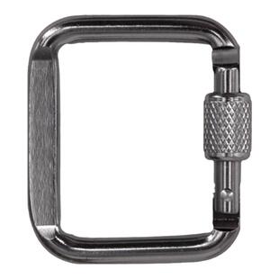 钥匙扣正方形登山扣户外带锁挂钩黑色迷你背包水杯带扣铝合金钩子