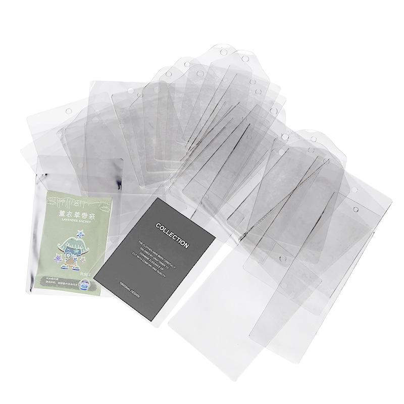 现货PVC磨砂透明吊牌袋子服装商标袋价签塑料卡片袋领标袋可以定