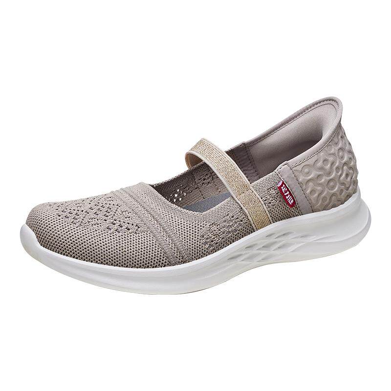 足力健网面鞋轻便软底舒适妈妈鞋