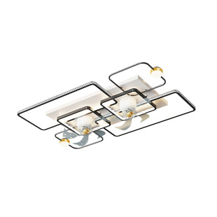 客厅风扇灯2026新款大厅吸顶灯360度摇头吊扇灯全屋灯具套餐组合