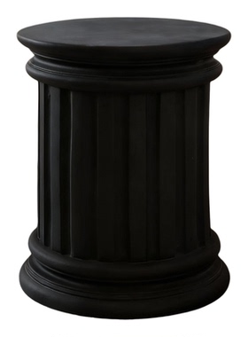 北欧法式复古罗马柱茶几中古风客厅边几摆件家居装饰品展示架别墅