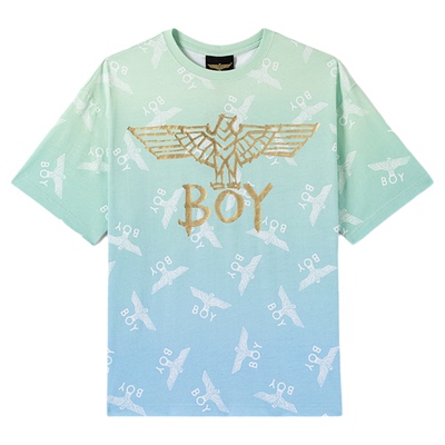 boylondon23鹰标满印短袖