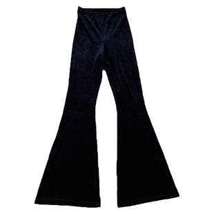 金丝绒高腰喇裤保暖黑色高个加长裤冬大码胖MM梨形身材加绒裤子女