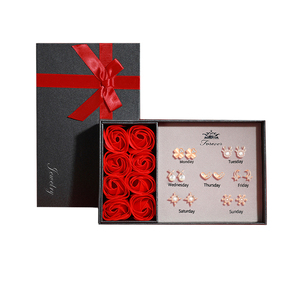 一周耳钉女999纯银耳环2024年新款爆款星期银耳饰新年礼物送女友