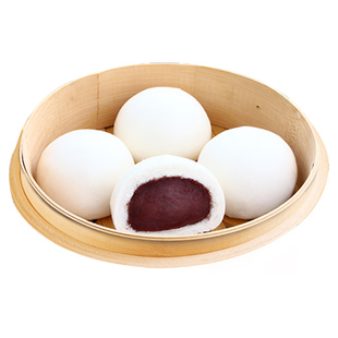 安井豆沙包360g*5袋家庭装早餐面点包子红豆包馒头速冻食品加热即