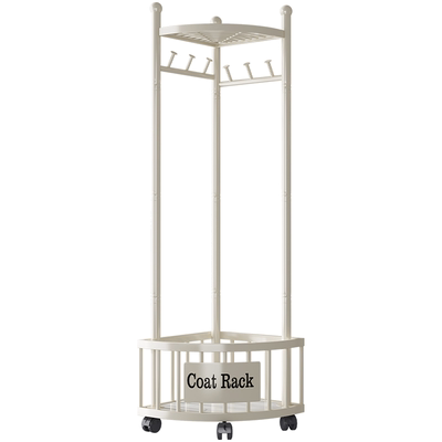 【省空间】奶油风转角衣帽架