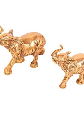 印度进口黄铜大象摆件办公室招财摆设 家居 电视柜客厅玄关工艺品