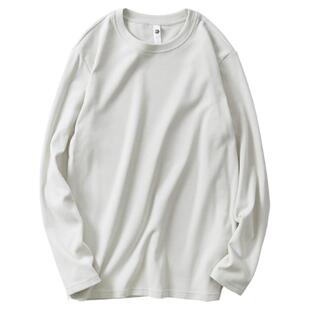 秋冬季双面德绒打底衫男圆领保暖上衣内搭秋衣男纯色加厚长袖T恤