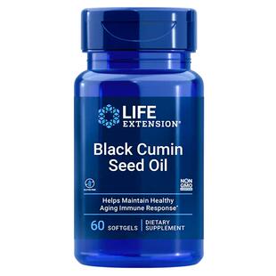 沿寿LIFE美国进口黑孜然籽油黑种草籽油胶囊口服免疫胆固醇疏通