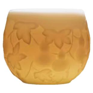 钰铨龙门 陈德根大师纯手工浮雕福禄连绵高档羊脂玉瓷主人杯大号