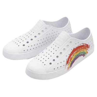 crazyativ夏季彩虹洞洞鞋亲子鞋