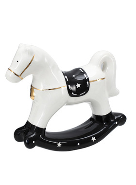 现代ins风创意翘翘小马陶瓷摆件