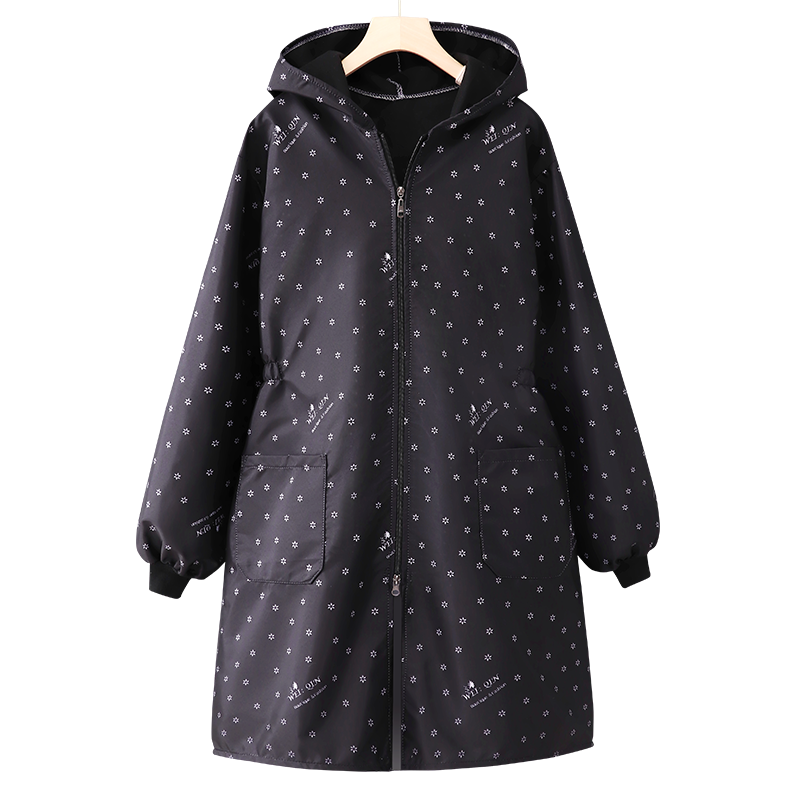 长袖加绒加厚冬季新款罩衣