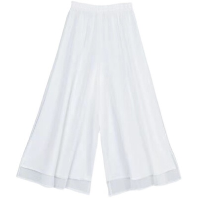 潮流飘逸宽松白色垂感雪纺