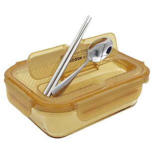 JALOCOOK嘉乐扣保鲜盒微波炉加热玻璃饭盒食品级外带带盖便当盒